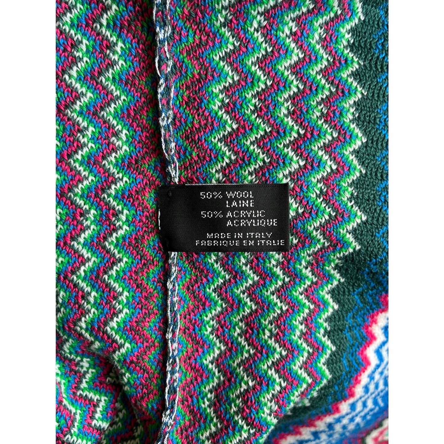 NEW NWT Missoni Scarves Wool Blend Hooded Poncho Multi Green