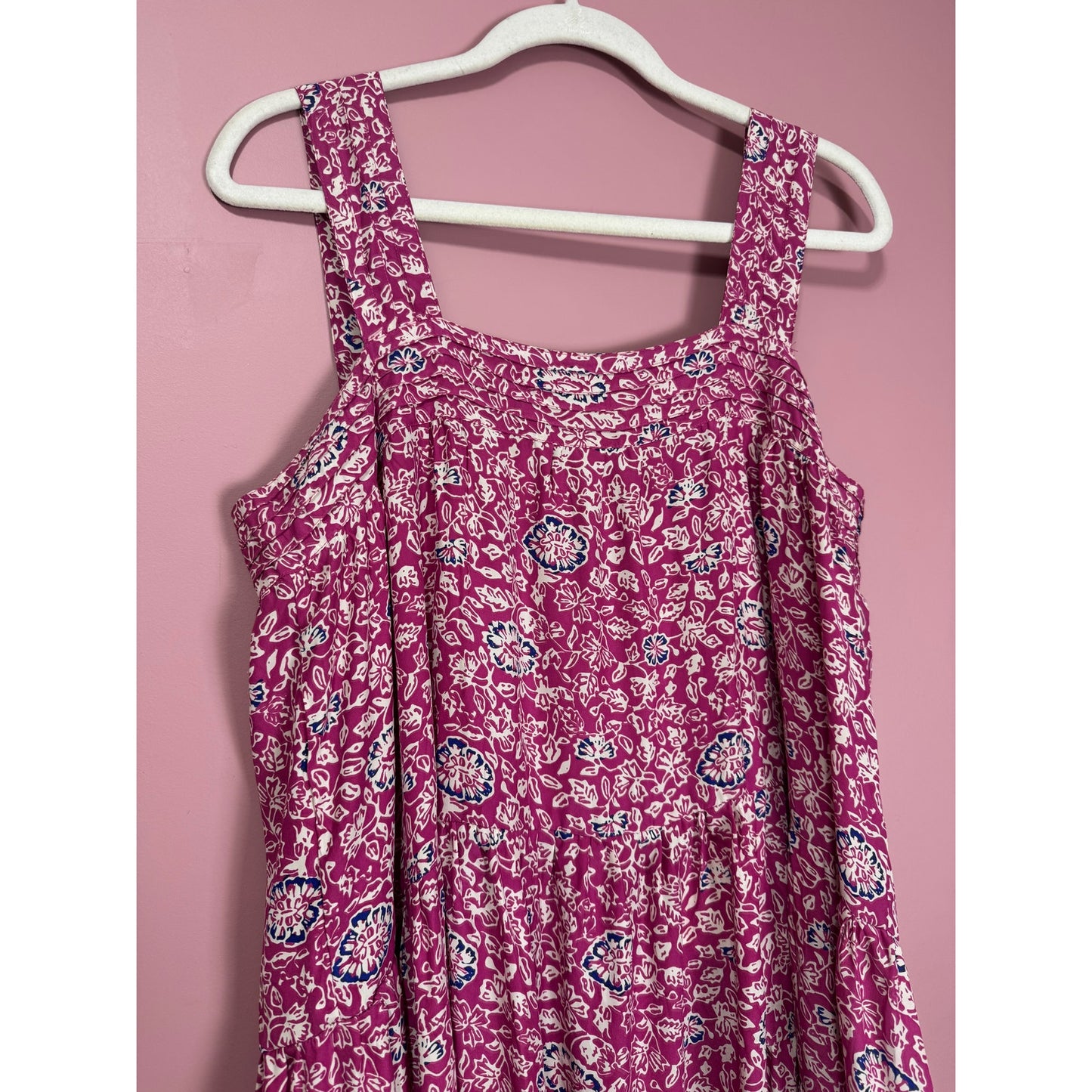 Natalie Martin Jasmine Silk Maxi Dress Pink Combo Size Large