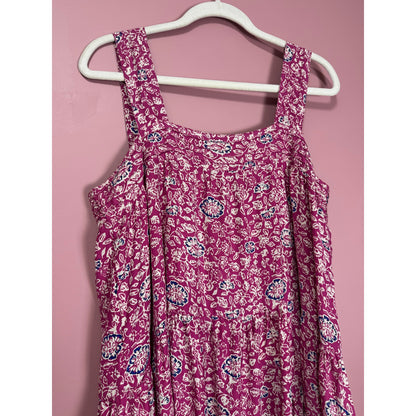 Natalie Martin Jasmine Silk Maxi Dress Pink Combo Size Large