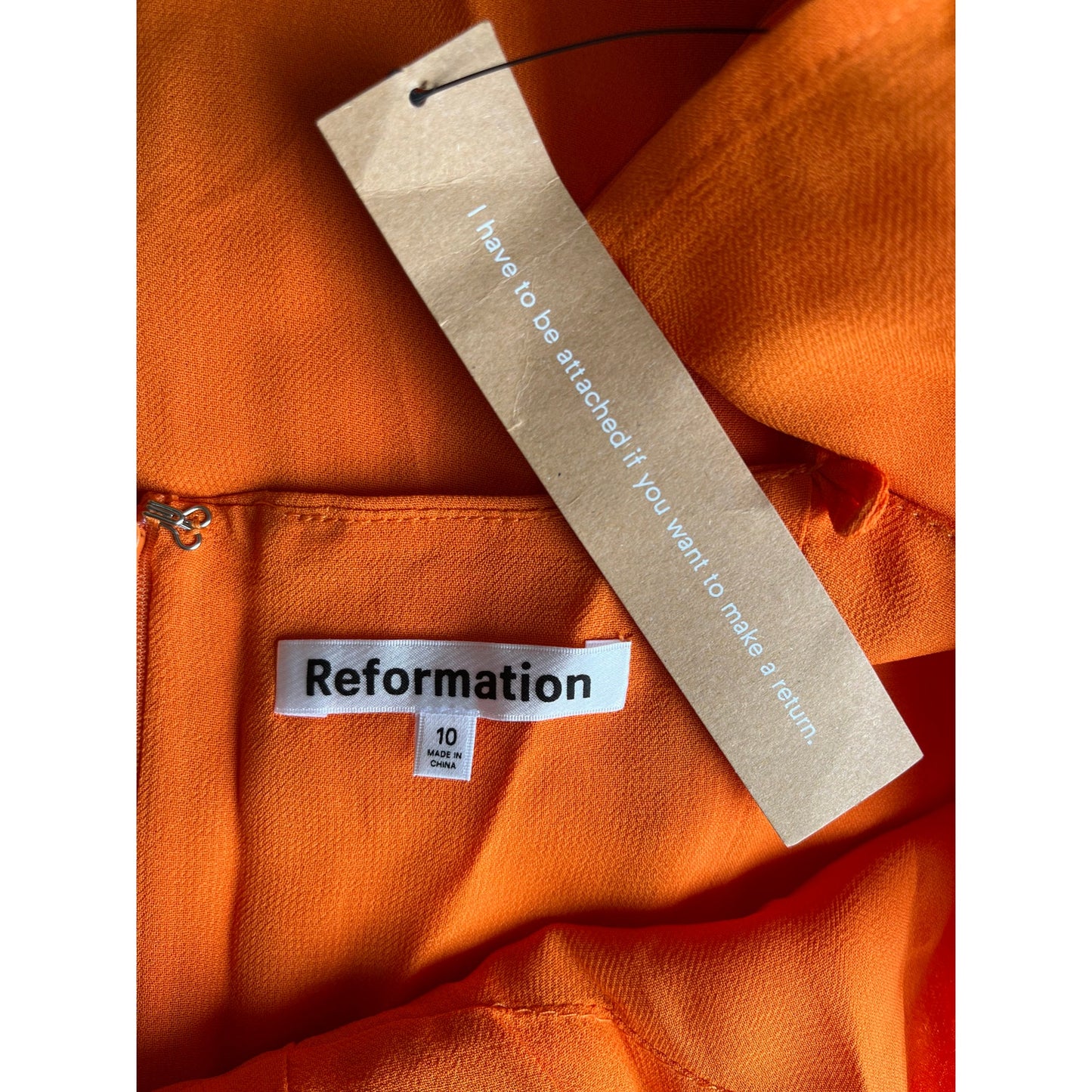 Reformation Ocean Mini Dress Orange Size 10