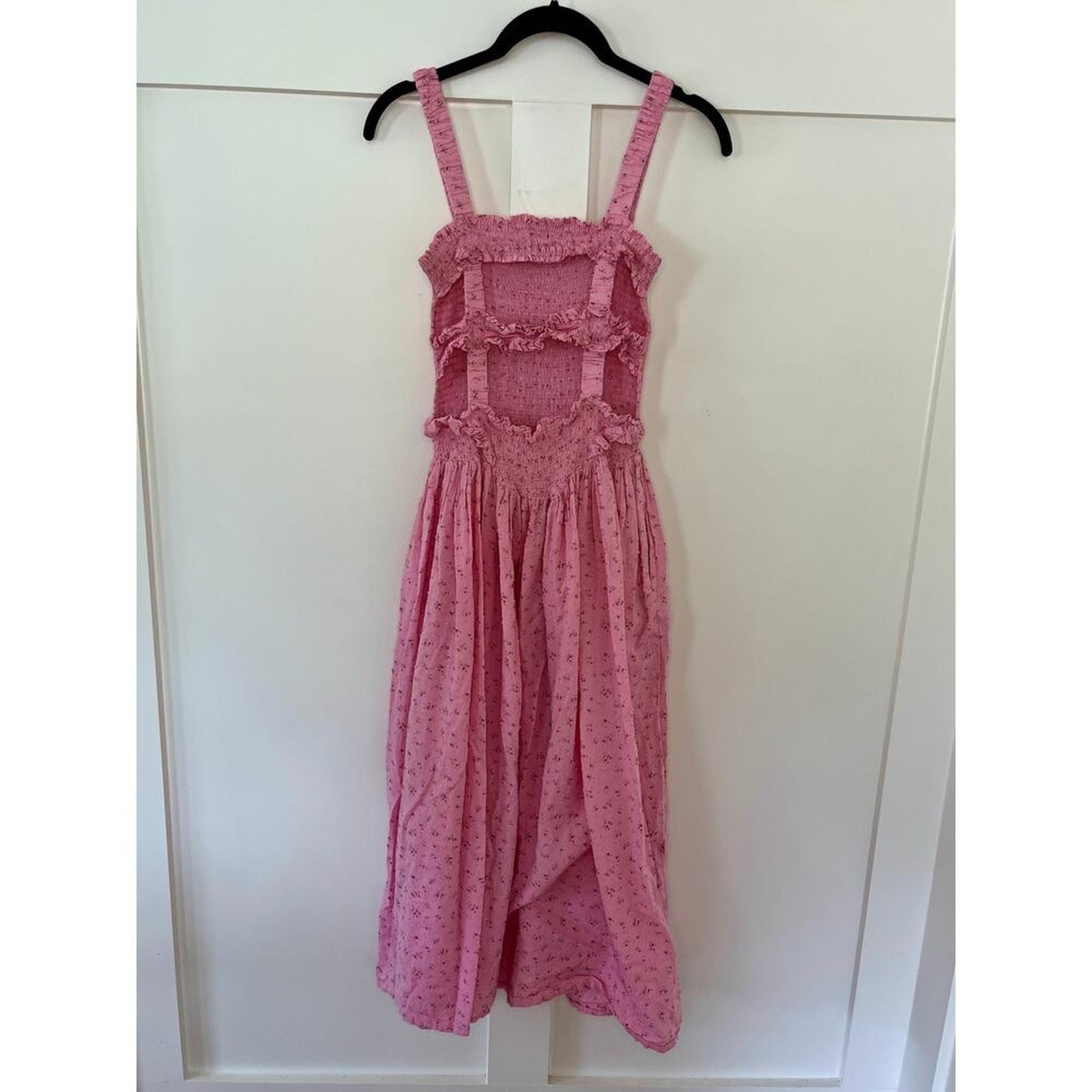 Tach Clothing Amelie Voile Midi Sundress Pink Floral Size‎ Large