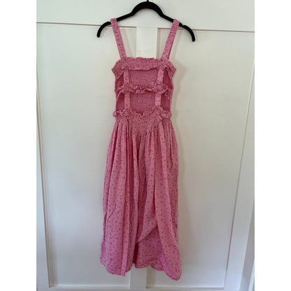 Tach Clothing Amelie Voile Midi Sundress Pink Floral Size‎ Large