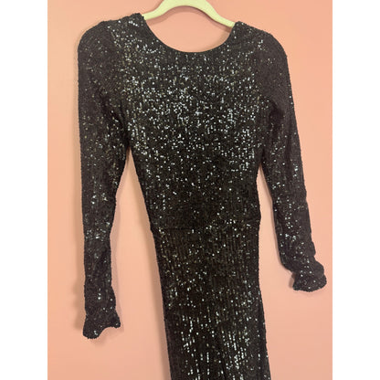 Show Me Your Mumu Kitty Catsuit in Midnight Glitz Black Size Small