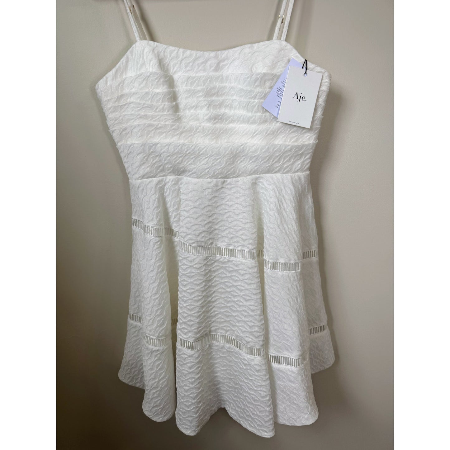 NEW NWT Aje. Cinque Jacuard Mini Dress White US Size 6