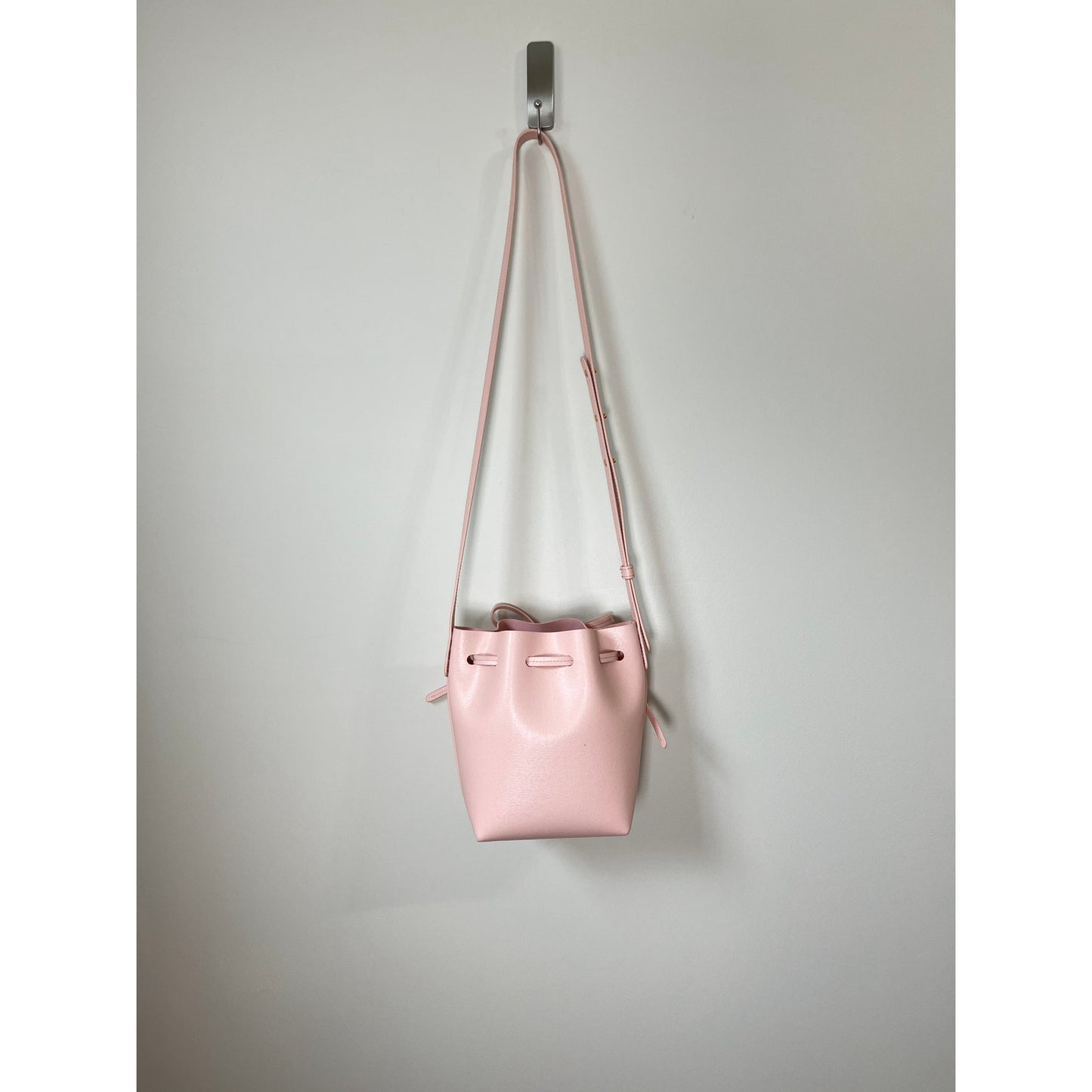 NEW Mansur Gavriel Saffiano Mini Bucket Bag in Dahlia Pink