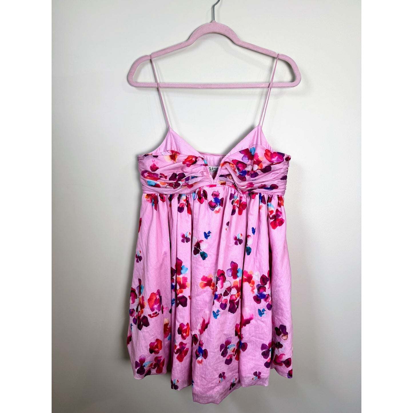NEW Amur Kimberly Floral Sweetheart Pink Mini Dress Mosaic Poppies Size 10