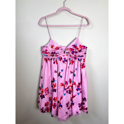 NEW Amur Kimberly Floral Sweetheart Pink Mini Dress Mosaic Poppies Size 10