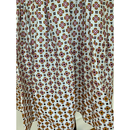 Maje Romelange Geometric Print Linen Mini Dress in Multi Size 42 Short Sleeve