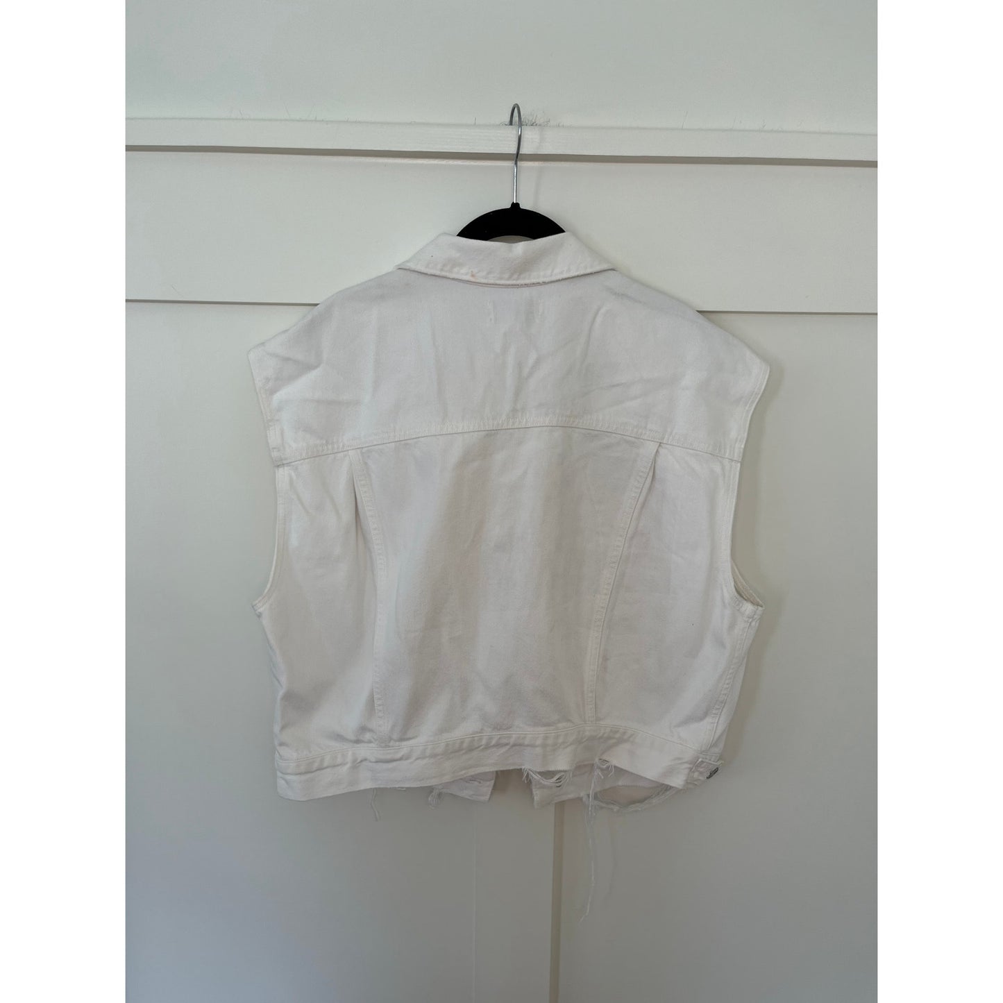 NEW NWT Agolde Charli Denim Vest Polar White Size Medium