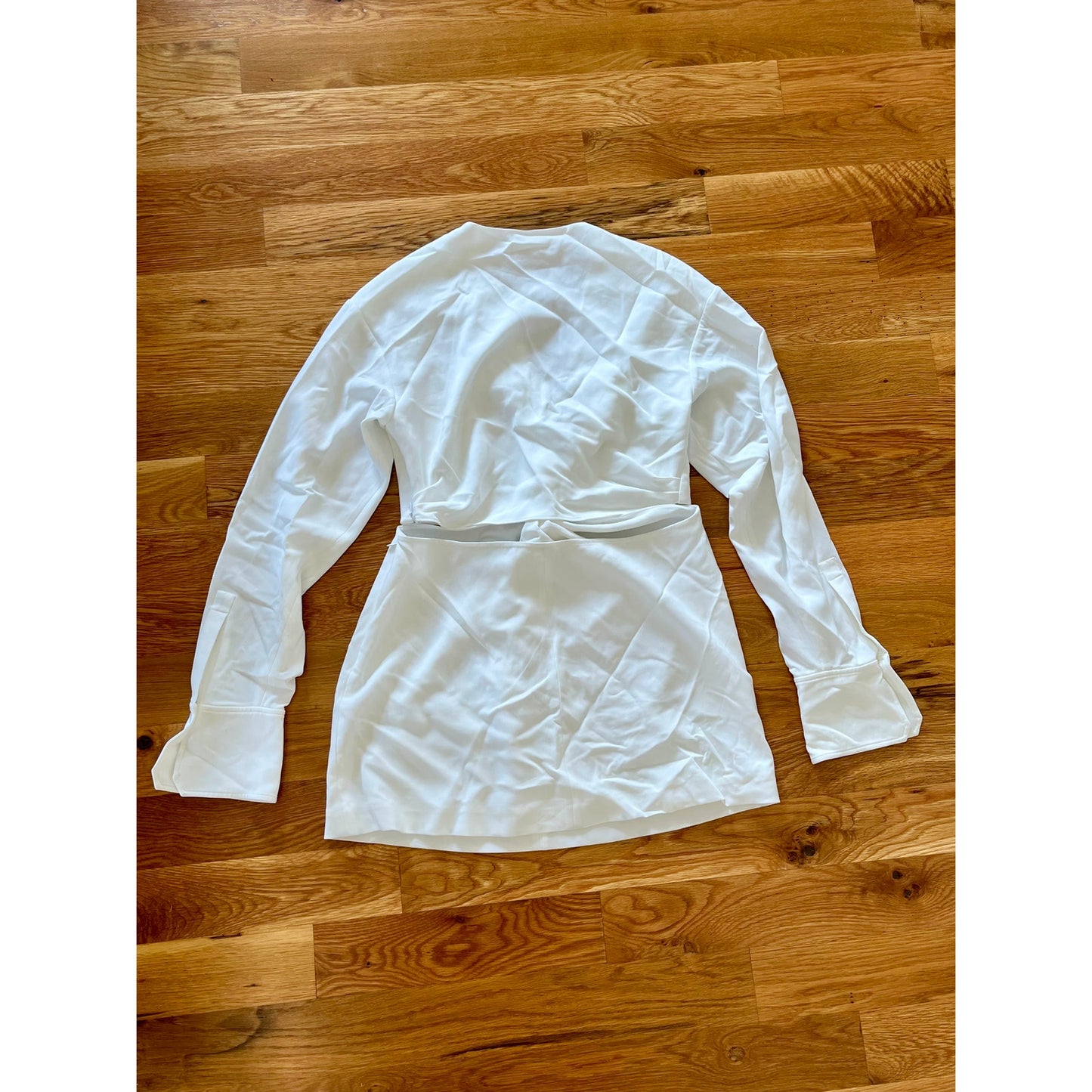 NEW A.L.C. Zoey White Cutout Long Sleeve Mini Dress Size 10