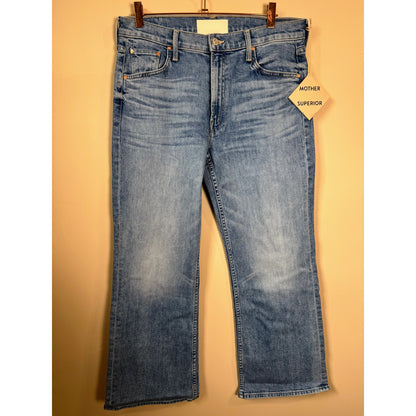 NEW NWT MOTHER Bookie Flood Jeans in Puzzled Size 30