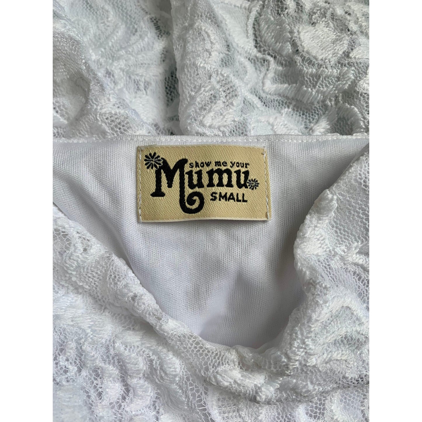 Show Me Your Mumu Lace Midi Dress White Small Floral Wedding Bridesmaid Party