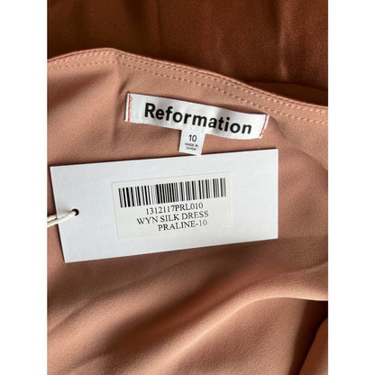 Reformation‎ Wyn Silk Dress Praline Size 10