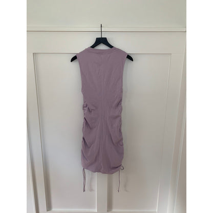 Zara Mini Tank Dress in Lavender Large Bodycon Jersey Knit Ruched Stretch Party