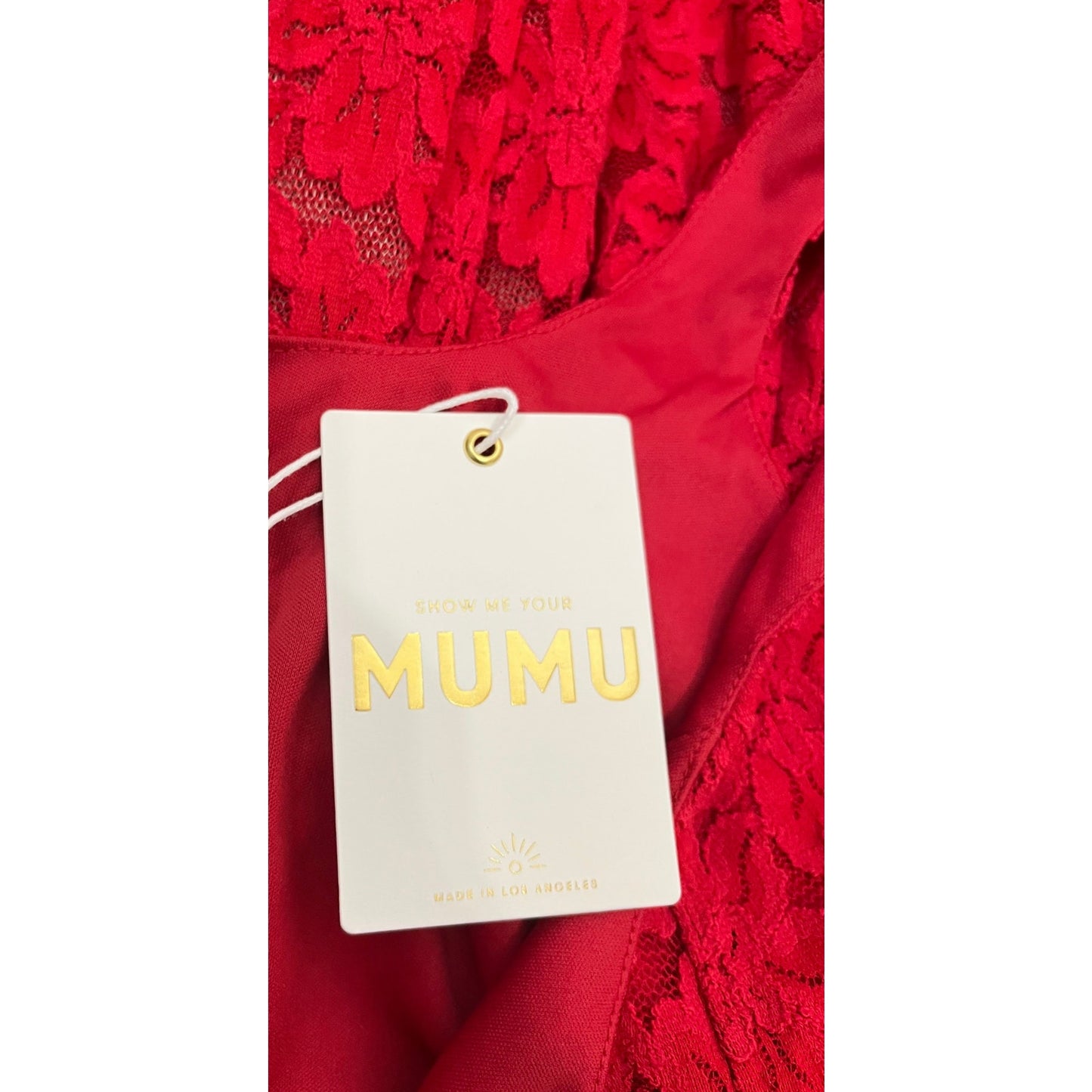 NEW NWT Show Me Your Mumu Ricci Skort Dress Red Lace Size Medium