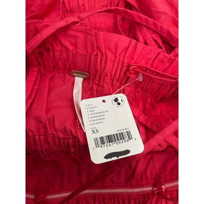 NEW NWT Free People Gabby Tube Crop Tap Pink Punch Size XS