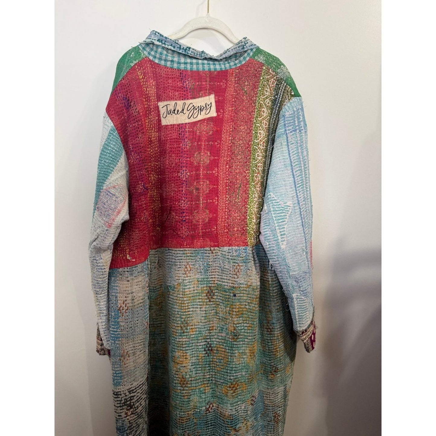 Jaded Gypsy Bohemian Patchwork Kantha Quilted Duster Coat Jacket