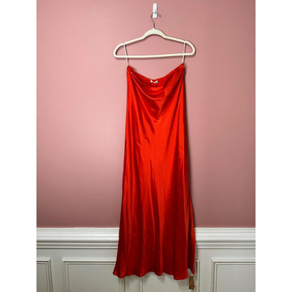 Reformation‎ Joana Silk Dress in Red Size Large