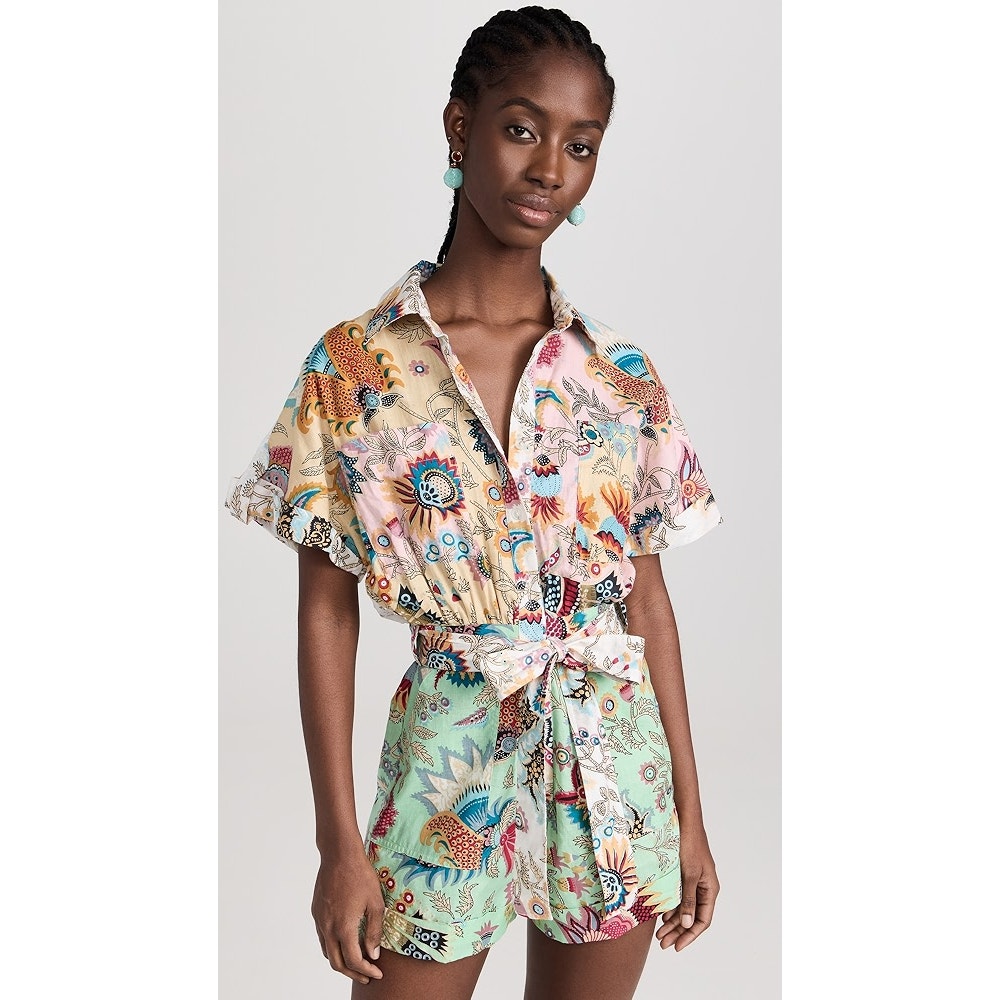 NEW NWT Charina Sarte Maharlika Romper Multi Color Size XS