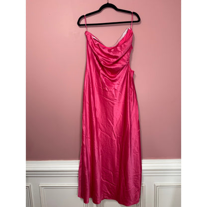 NEW NWT Reformation Naveah Dress in Flambe Pink Size XL