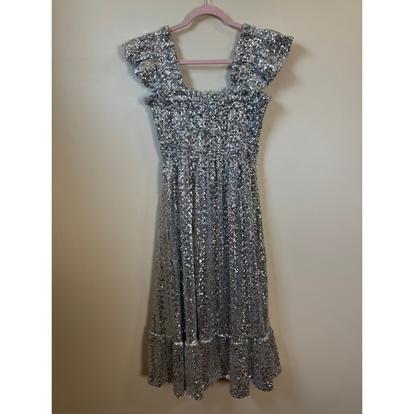 Hill House Home Ellie Nap Dress Silver Sequin Collectors Edition 2023 NWT Medium