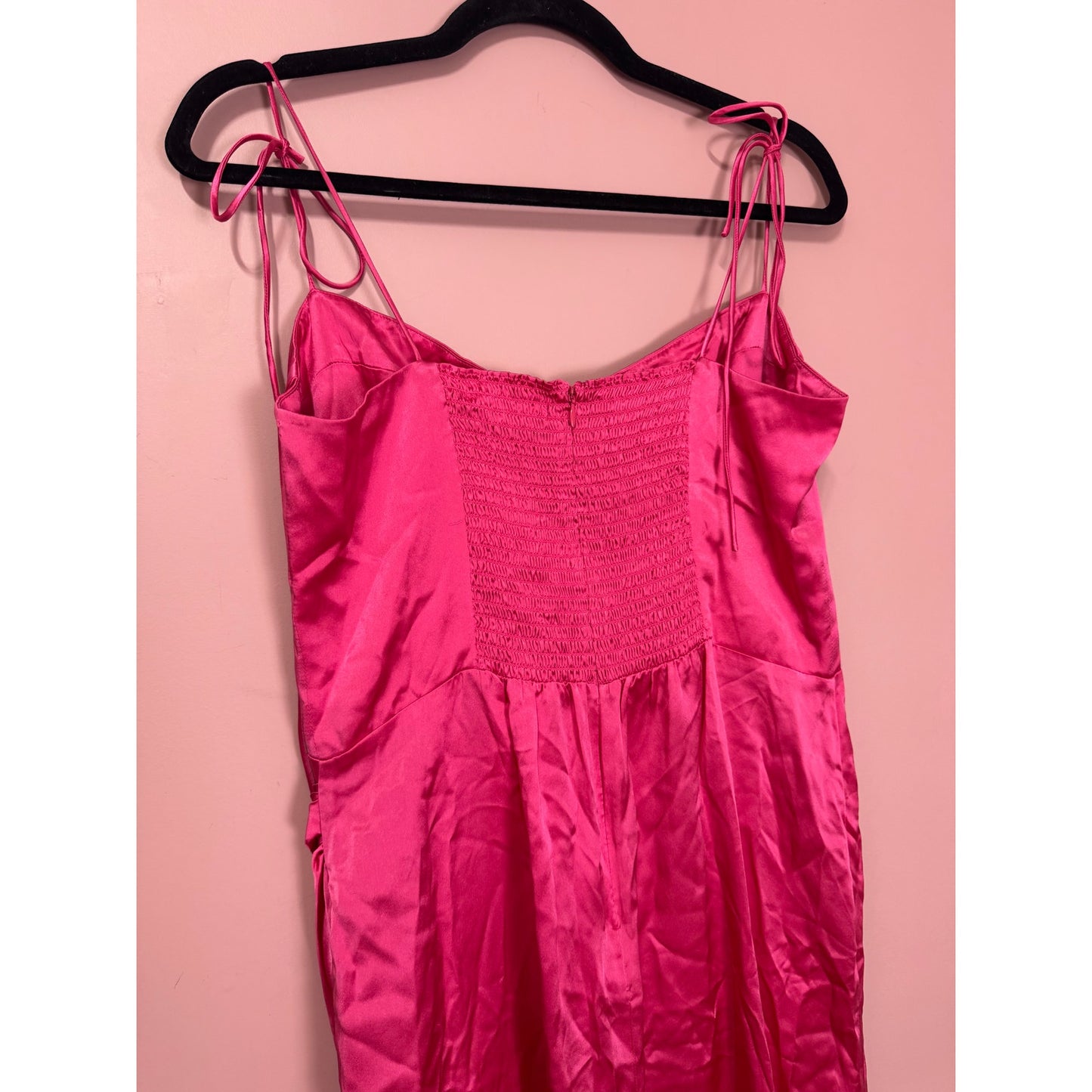 NEW NWT Reformation Marguerite Silk Dress Pink Size 12