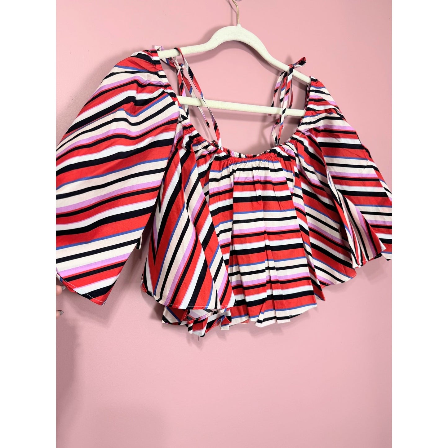 Nicholas Amalfi Stripe Frill Top Size 2/XS
