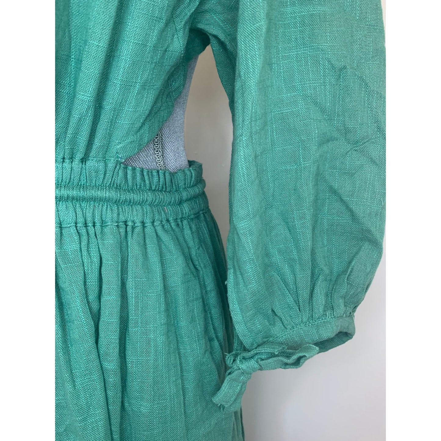 Free People Ibiza Sun Dress Midi in Mermaid Green Medium Long Sleeve Backless