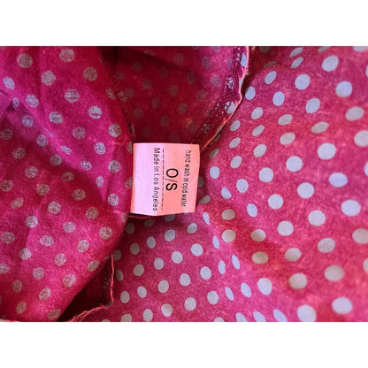 Jaded Gypsy Sweet Nothings Dress Pink Polka Dot Oversized Boho Maxi O S