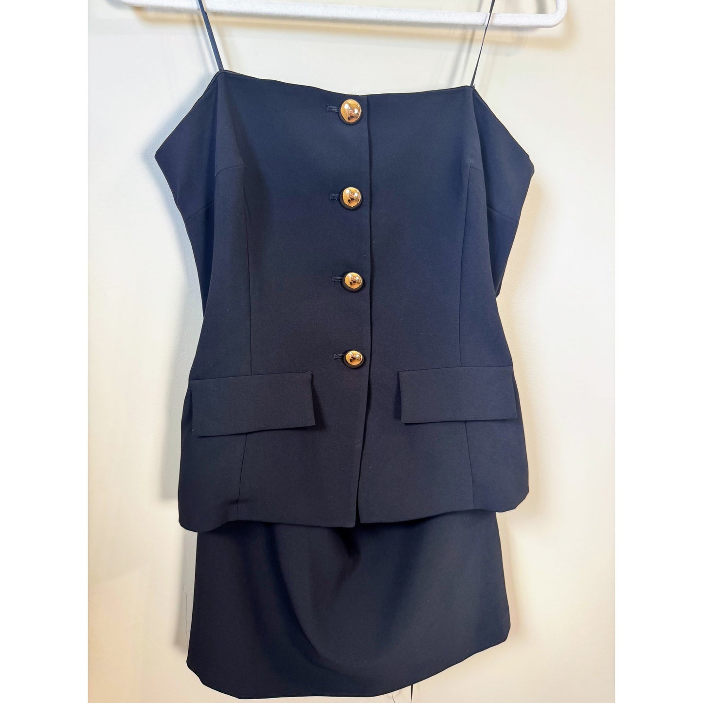 NEW NWT Amanda Uprichard Yadira Skort Romper Size Medium Black