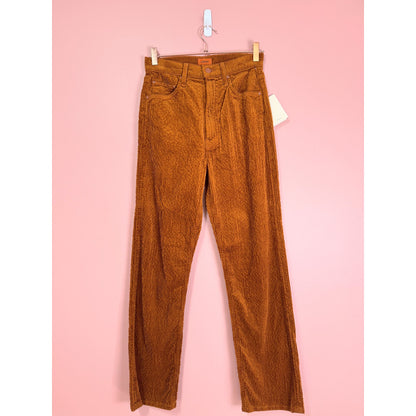 MOTHER Denim High Waist Study Hover Cord Jeans Size 25 Brown