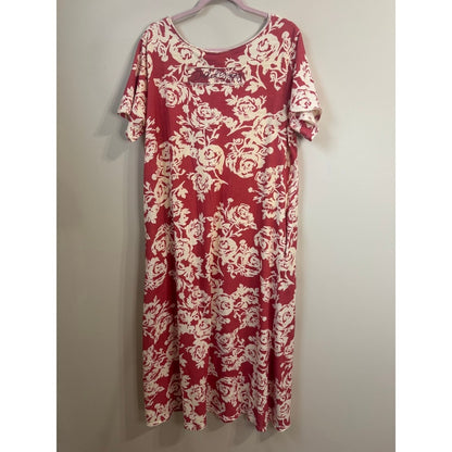 Jaded Gypsy Weekend Wanderer Maxi Dress Pink Rose Print Short Sleeve Boho