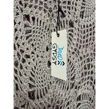 Jaded Gypsy True Harmony Crochet Poncho Sage Green One Size