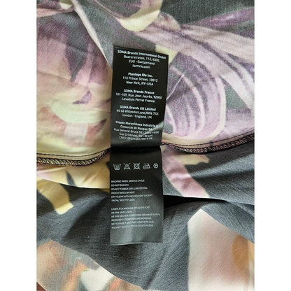 Farm Rio Black Floral Print Maxi Slip Dress Midi Spaghetti Strap Size L