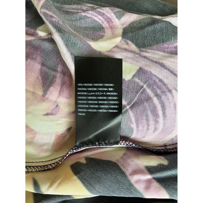 Farm Rio Black Floral Print Maxi Slip Dress Midi Spaghetti Strap Size L