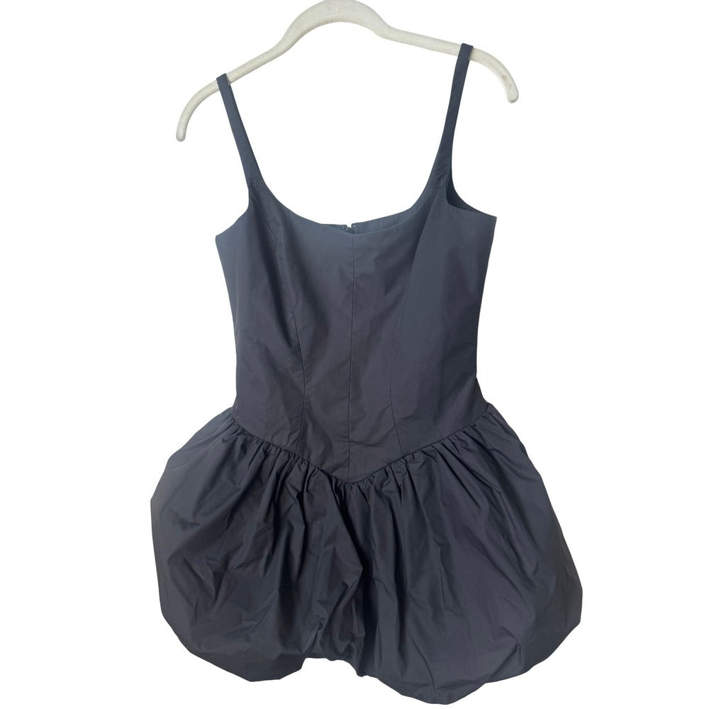 Amanda Uprichard Black Bubble Hem Mini Dress Sleeveless Cocktail XS