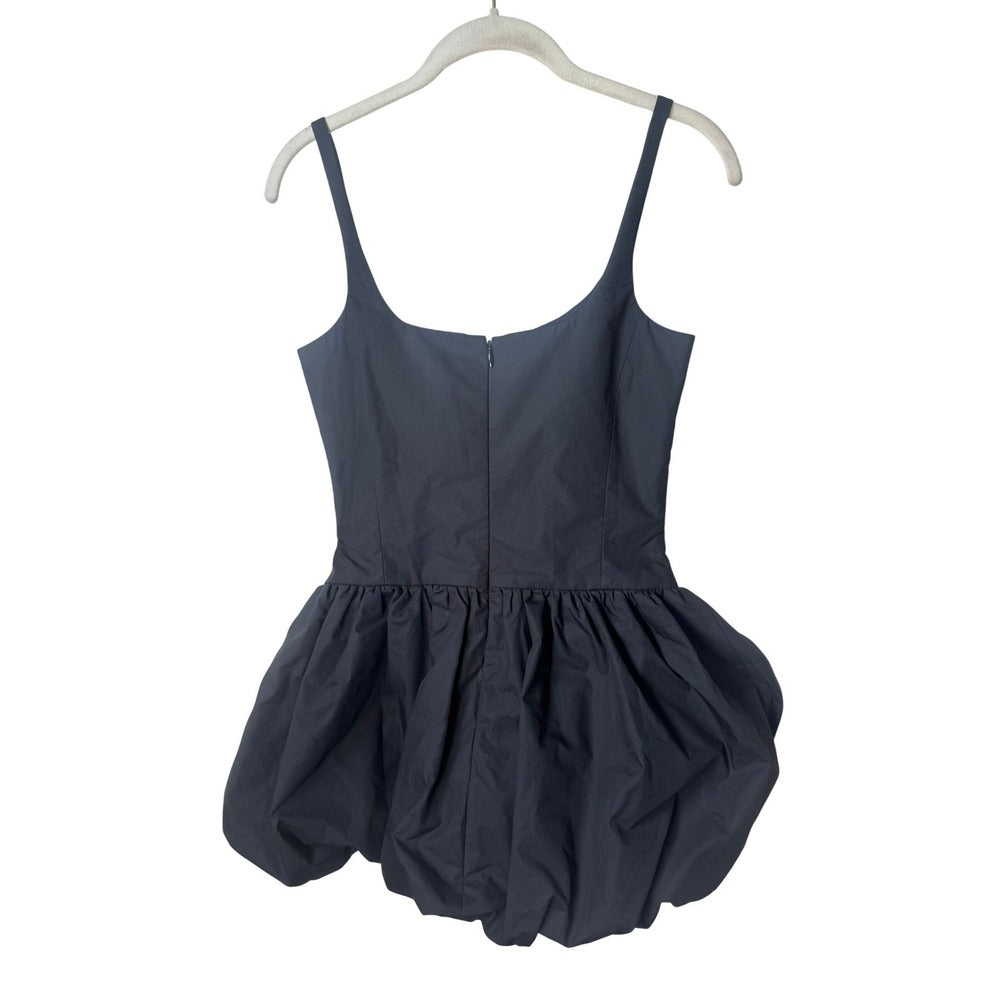 Amanda Uprichard Black Bubble Hem Mini Dress Sleeveless Cocktail XS