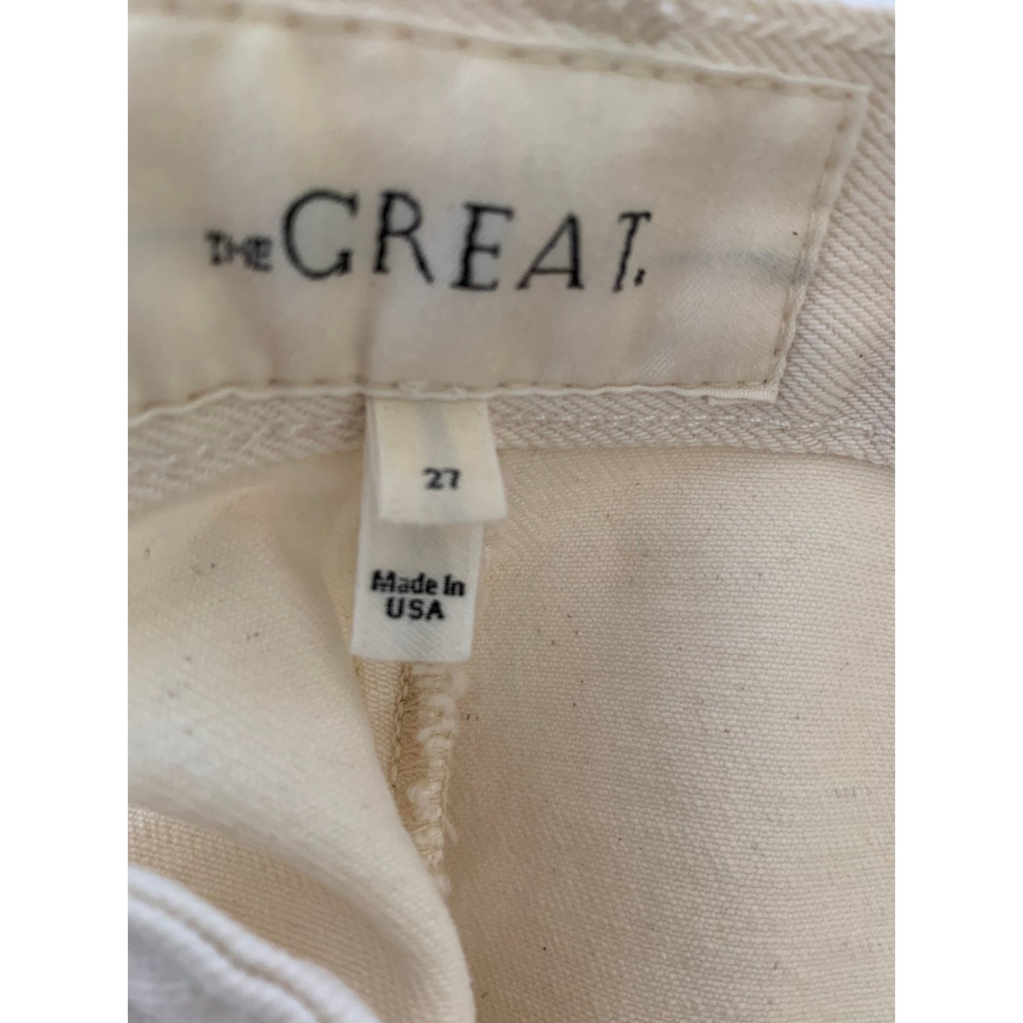 The Great The Seafair Jean in Stone Size 27 Straight Leg Button Fly Pockets