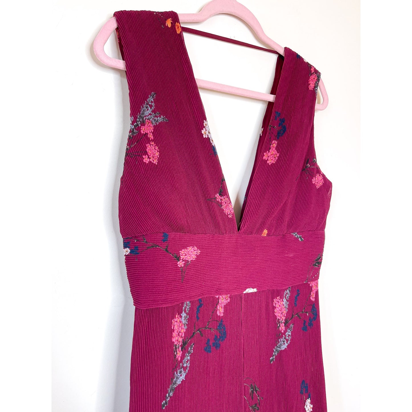 Keepsake Night Fall Pleated Wide-leg Jumpsuit Size Large
