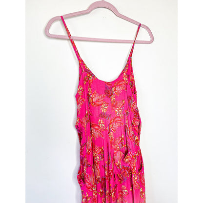 Free People Hot Tropics Jumpsuit in Pink Combo Size 2