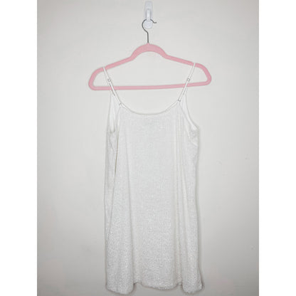 Generation Love Astrid White Sequin Mini Dress Size Medium