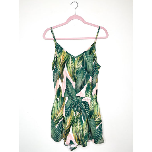 Show Me Your Mumu Rory Romper in Banana Leaf Print Size Large