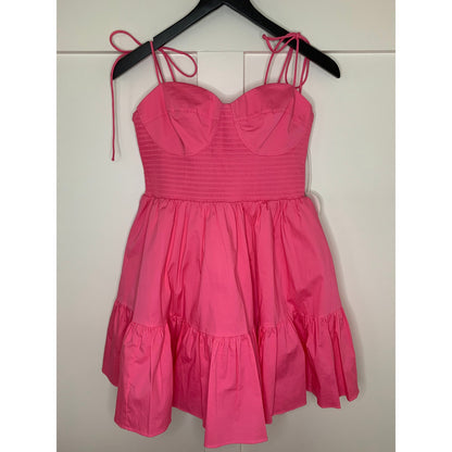 Staud Mini Landry Dress in Plumeria Large Midi Babydoll Spaghetti Strap Lined