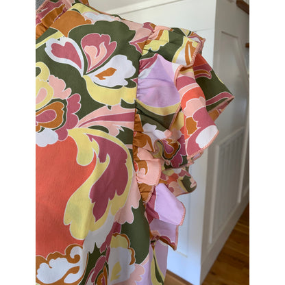 Show Me Your Mumu Wild Dreams Mini Dress in Retro Floral Size XXL Cap Sleeve