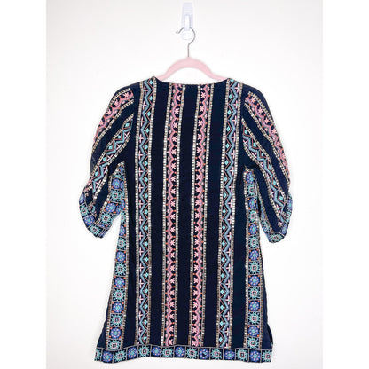 Tolani Kailani Hacienda Embroidered Tunic Dress Size XS