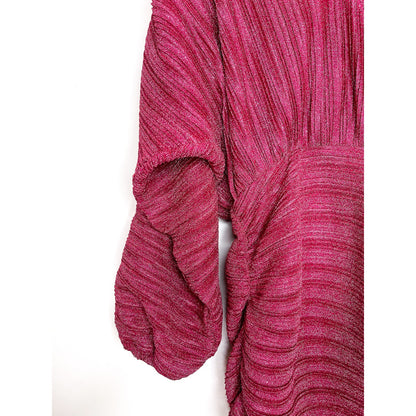 NBD X Revolve Dark Pink Sparkle Balloon Sleeve Bodycon Mini Dress Size XS