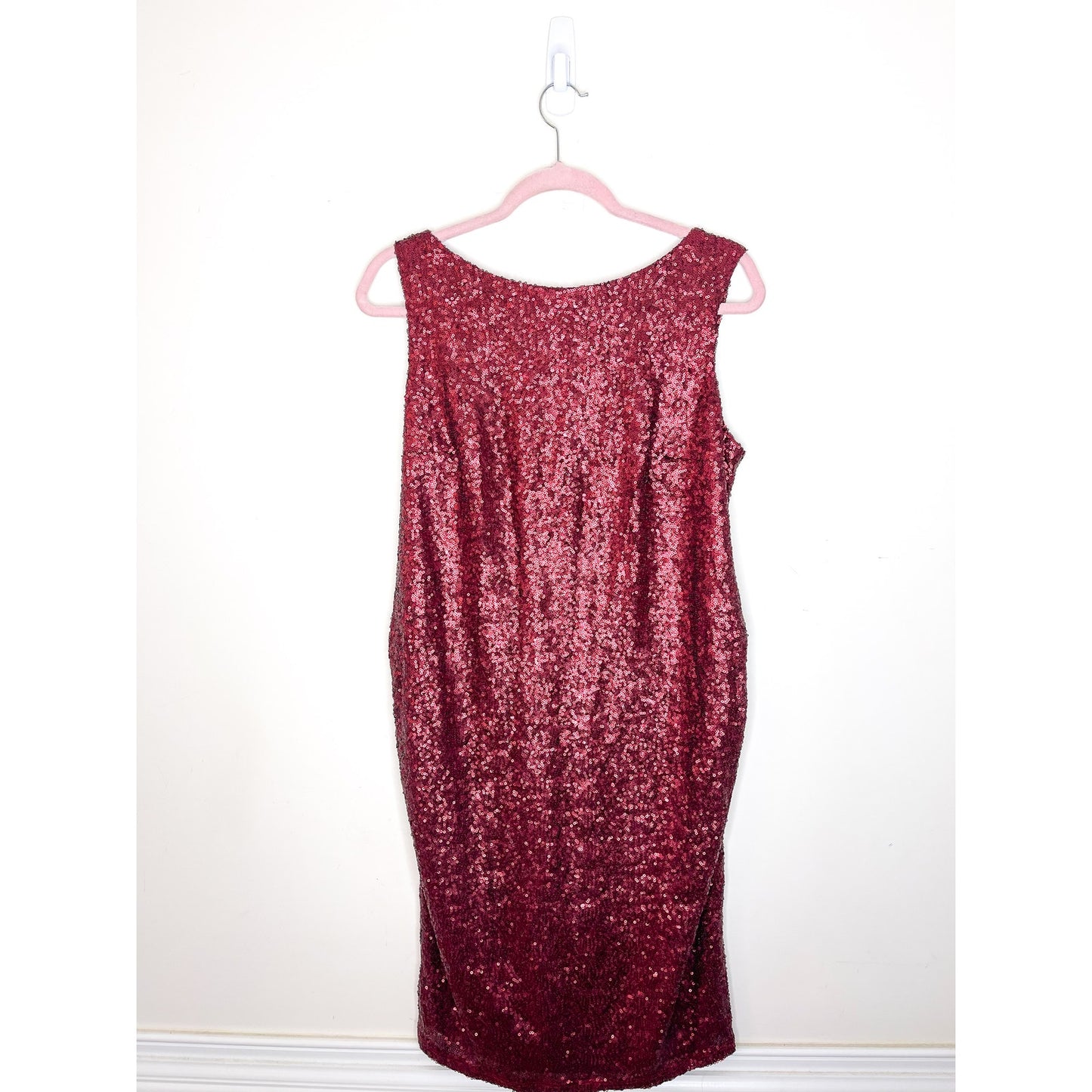 ASOS Maternity Red Sequin Mini Dress Size 6 Maternity