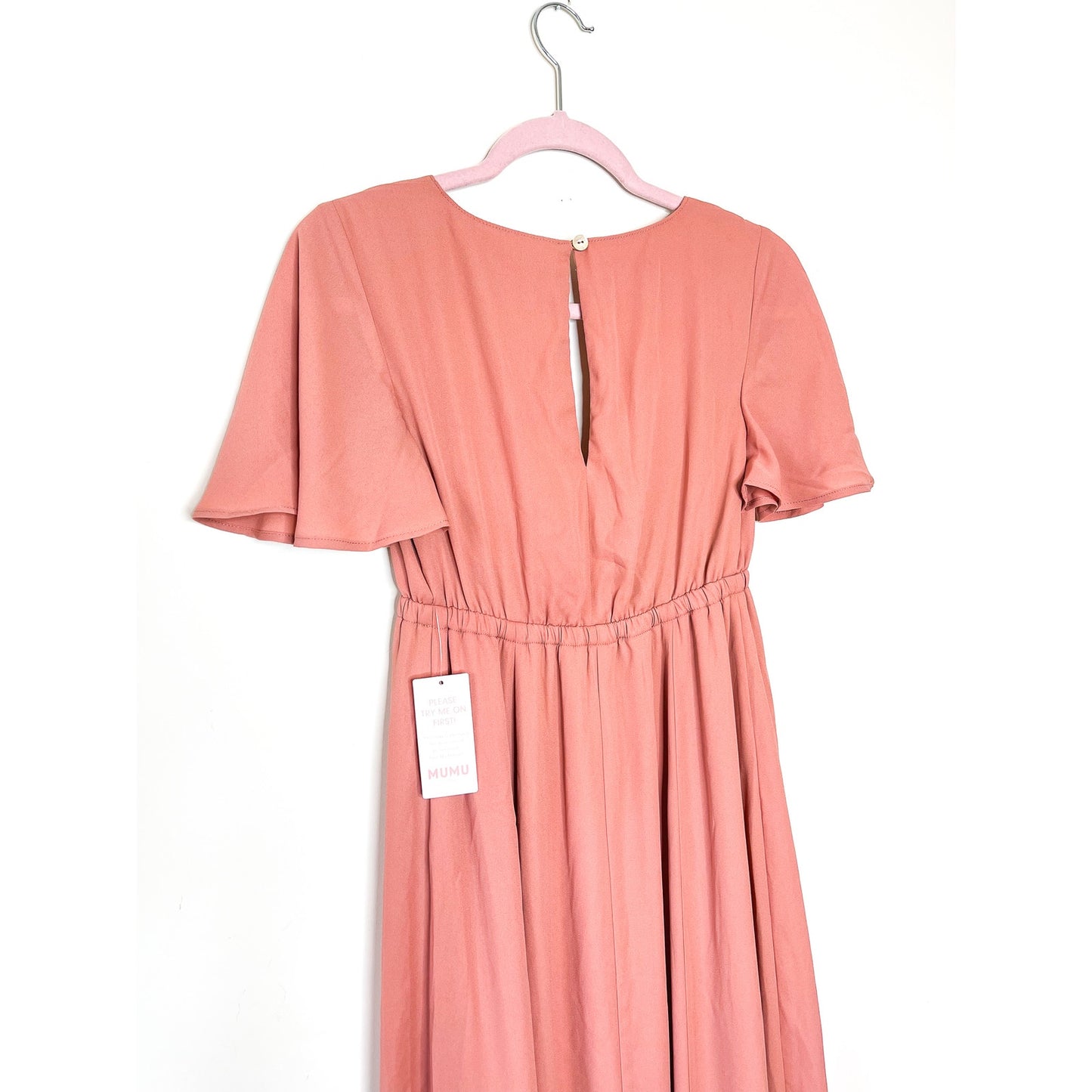 Show Me Your Mumu Emily Empire Maxi Dress in Rustic Mauve Crisp Size 1X