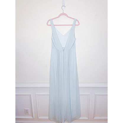 Show Me Your Mumu Jenn Maxi Dress in Icy Blue Chiffon Size Large