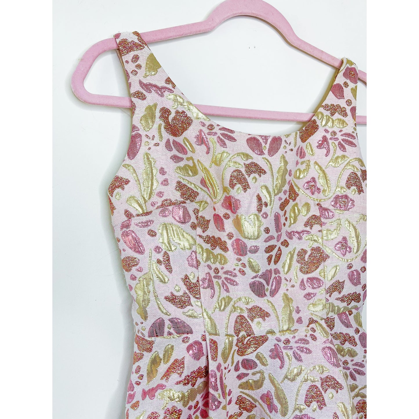 Free People Sparkle Deluxe Jacquard Mini Dress in Pink Size Small